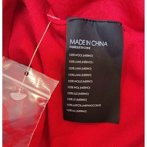 Club Monaco Women's Mackenzie Sweater 100% Wool, Color Red, US Size L/G - Picture 5 of 5